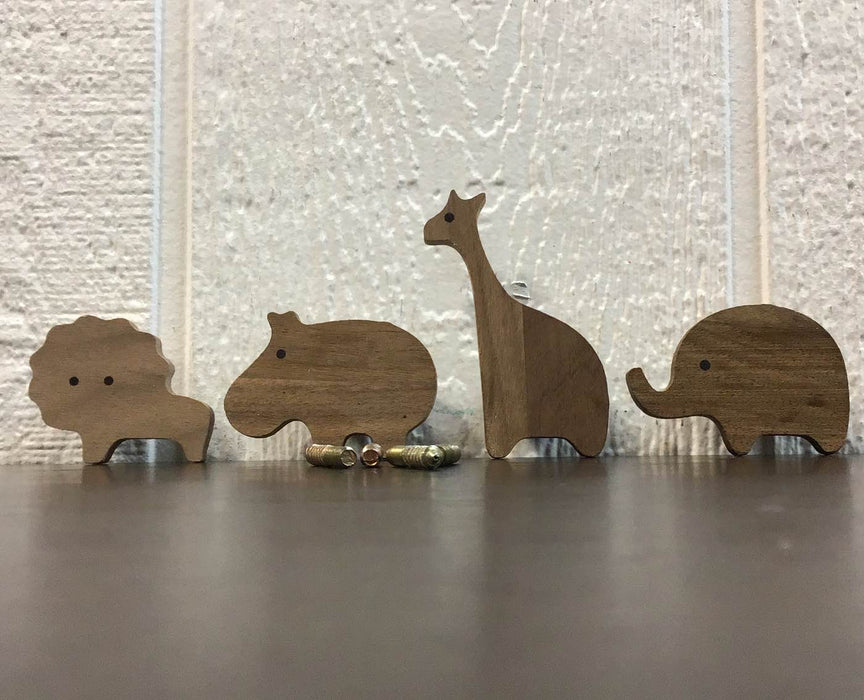 used Craft Boutique Wooden Animal Wall Hooks