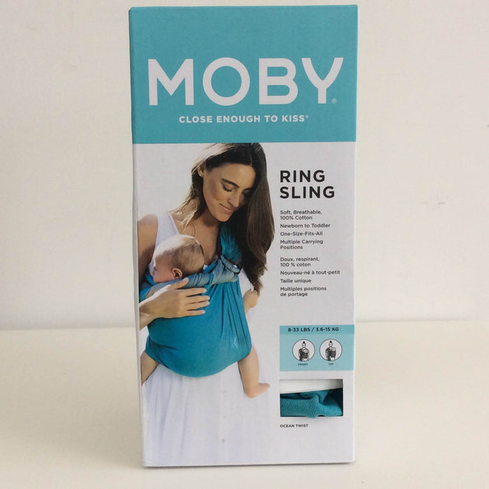 used Moby Wrap Ring Sling, Ocean twist