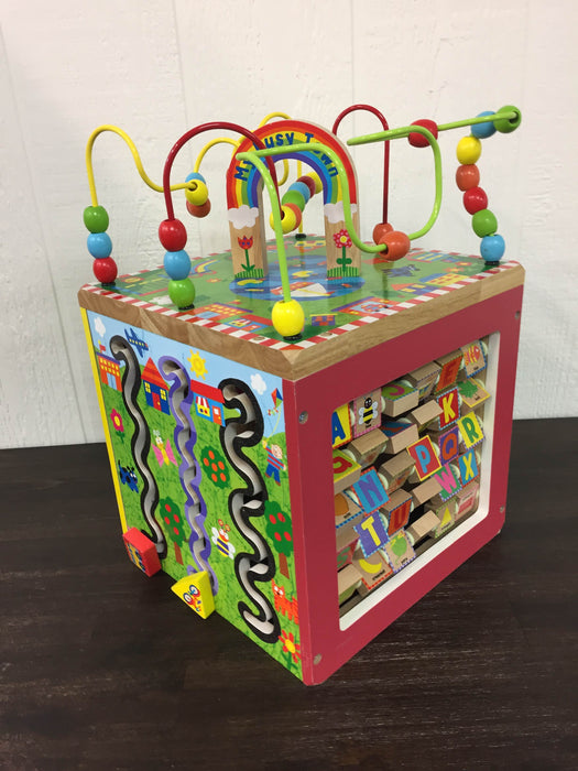 used ALEX Toys Discover My Busy Town Wooden Activity Cube