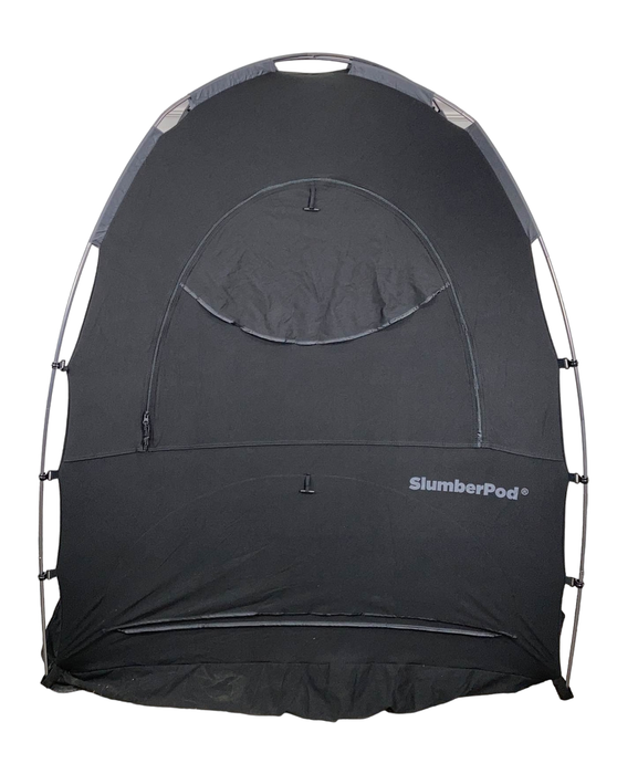 secondhand SlumberPod 3.0 Sleep Canopy, Black with Grey Accents