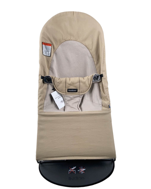 secondhand BabyBjorn Bouncer Balance, Black Frame, Khaki/Beige