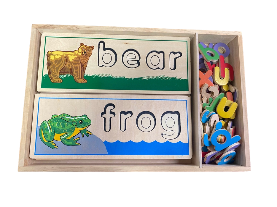 used Melissa & Doug See & Spell Wooden Educational Board