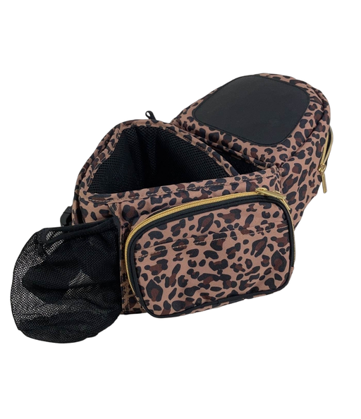 secondhand TushBaby Hip Baby Carrier, Leopard