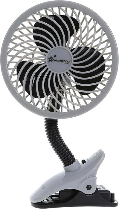 Dreambaby EZY-Fit Clip On Fan, White/Black