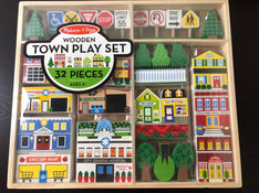 used Melissa & Doug Wooden Town Playset