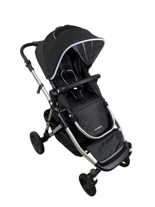 used Mockingbird Single to Double Stroller, 2023, Silver with Black Leather, Windowpane, Black