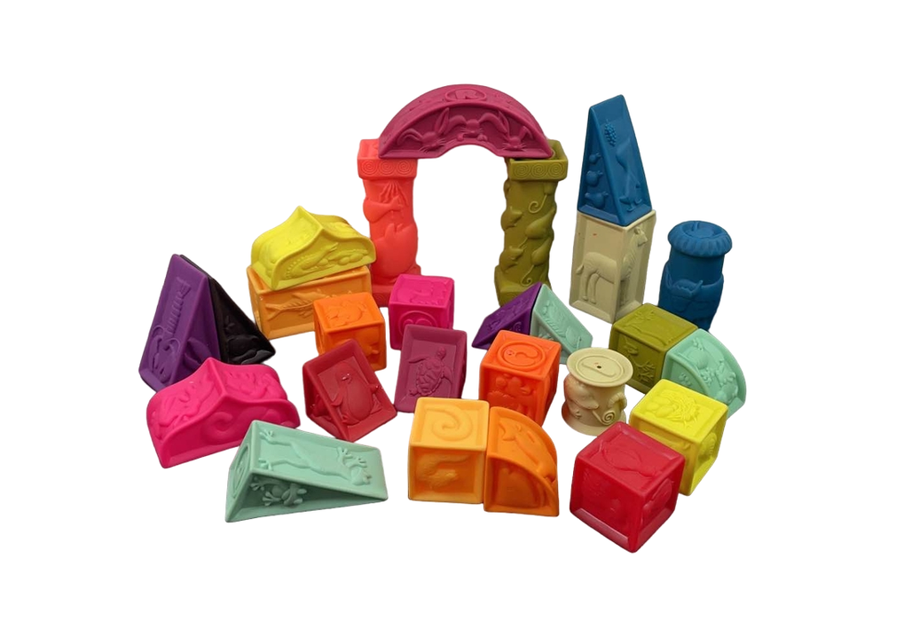 used B. toys Elemenosqueeze Blocks