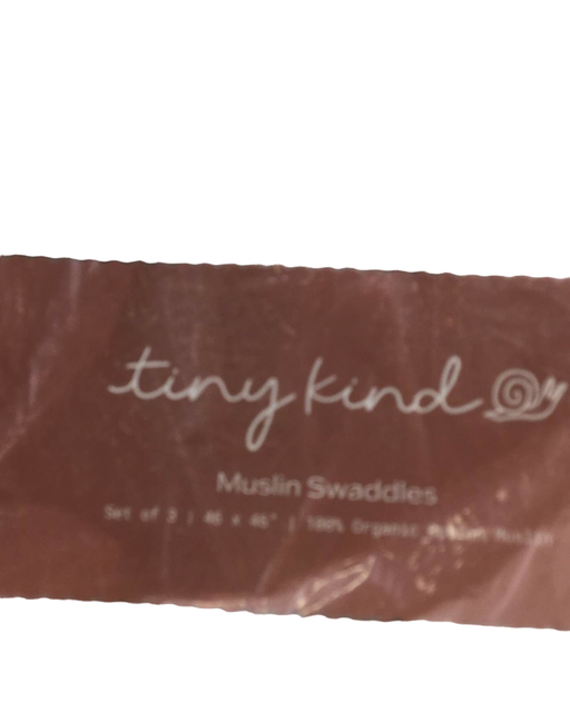 secondhand Tiny Kind Muslin Swaddle 3 Pack, Multi Leaf Sage