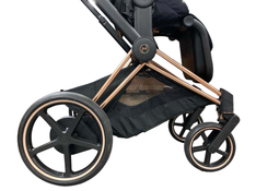 used Cybex E-PRIAM Electric Stroller, Rose Gold, Deep Black, 2022