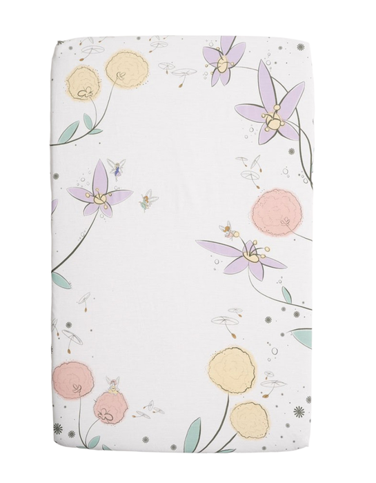 JumpOff Jo Fitted Mini Crib Sheet, Fairy Blossom