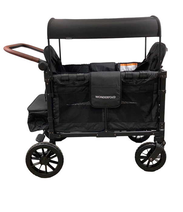 secondhand Wonderfold W4 Luxe Quad Stroller Wagon, 2023, Volcanic Black