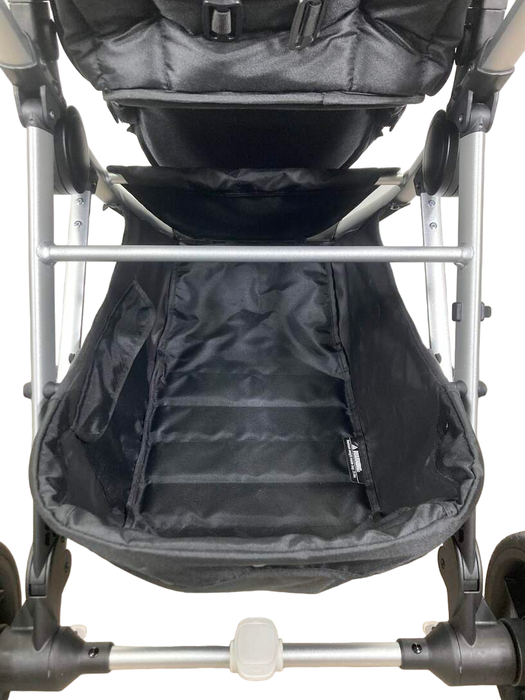 Mockingbird Single Stroller, Black, Watercolor Drops, Silver with Black Leather, 2023