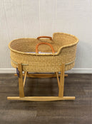 used Design Dua Natural Bilia Bassinet With Rocking Stand