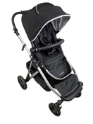 used Mockingbird Single to Double Stroller, 2022, Silver with Black Leather, Watercolor Drops, Black