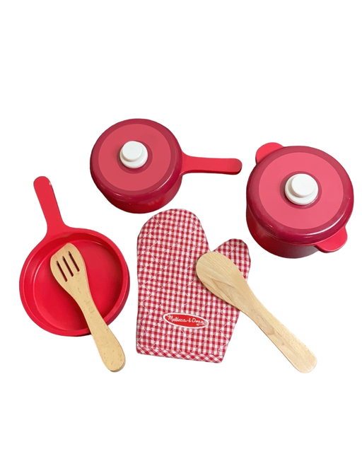 secondhand Melissa & Doug Deluxe Wooden Kitchen Accessory Set