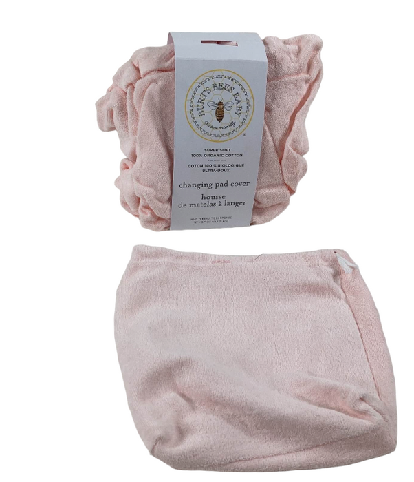 Burt's Bees Baby Changing Pad Cover, Organic Knit Terry, Light Pink