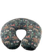 used Boppy Nursing and Infant Support Pillow, Green Forest Animals