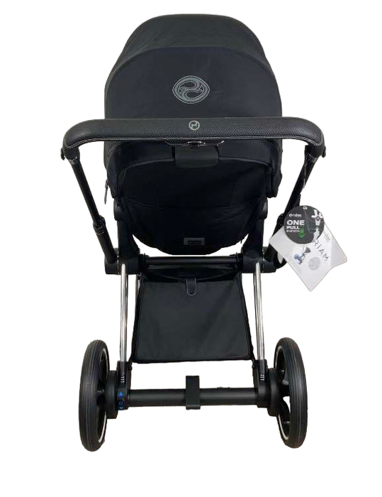 Cybex E-PRIAM Electric Stroller, 2021, Chrome With Black Details, Premium Black