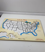 used Melissa & Doug USA Map Wooden Puzzle