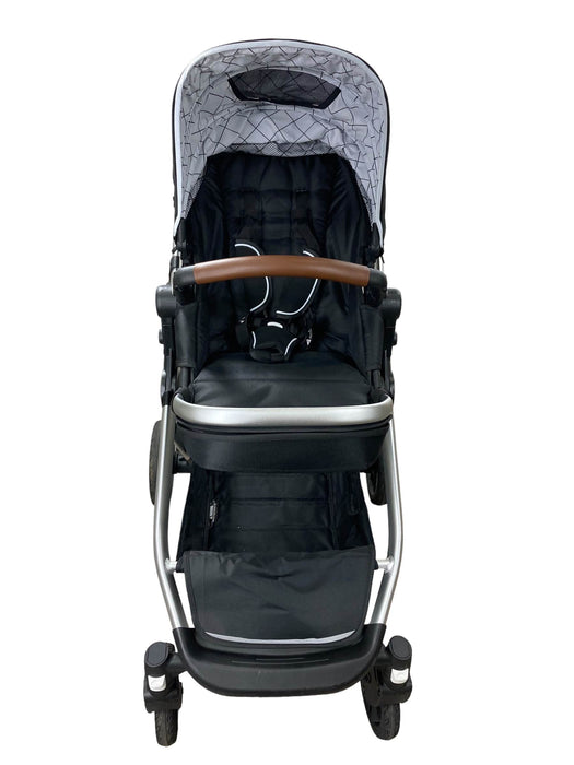 secondhand Mockingbird Single to Double Stroller, Silver with Penny Leather, Black , Windowpane, 2022