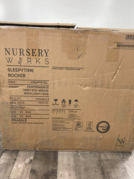 secondhand Nursery Works Sleepytime Rocker, Grey Eco-Wave