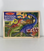 used Melissa & Doug 24-Piece Wooden Jigsaw Puzzle, Dinosaur