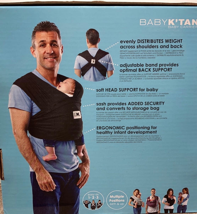 Baby K'tan Baby Carrier, X-Small, Original, Black