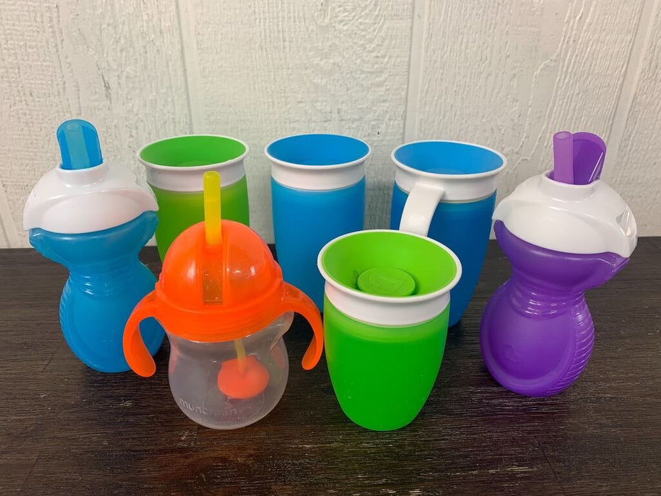 BUNDLE Sippy Cups, Munchkin 360 And Straw Tops