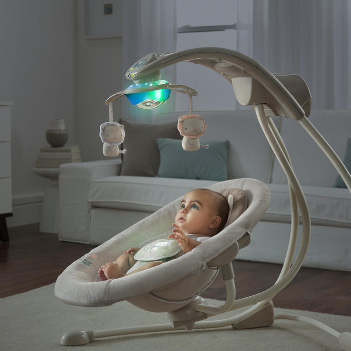 Ingenuity InLighten Cradling Swing, Lullaby Lion